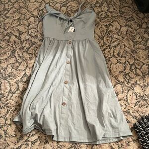 VotePretty Soft Green Spaghetti Strap Dress